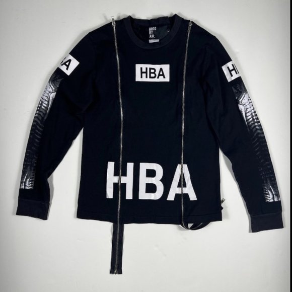 HBA Hood By Air Skeleton Zipper Long Sleeve - Picture 1 of 4